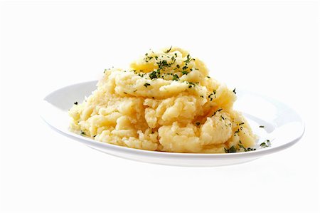 paper plate - Mashed potatoes with parsley Foto de stock - Sin royalties Premium, Código: 659-03536059