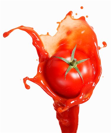 Tomato on ketchup splash Stock Photo - Premium Royalty-Free, Code: 659-03536757