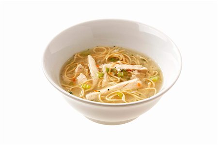 sopa de pollo - Chicken soup with noodles Foto de stock - Sin royalties Premium, Código: 659-03537261