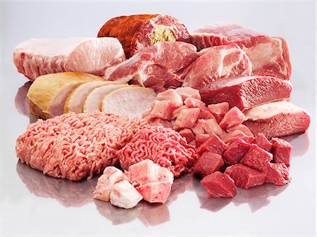 simsearch:659-01867471,k - Various types of meat Foto de stock - Royalty Free Premium, Número: 659-03537631