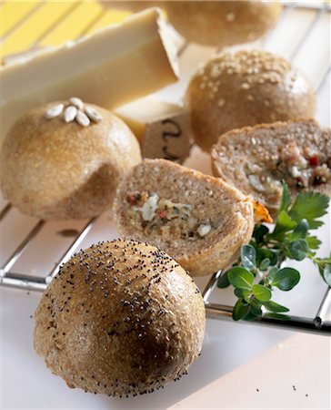 simsearch:659-03530038,k - Bread rolls with savoury stuffing Stock Photo - Premium Royalty-Free, Code: 659-03530069
