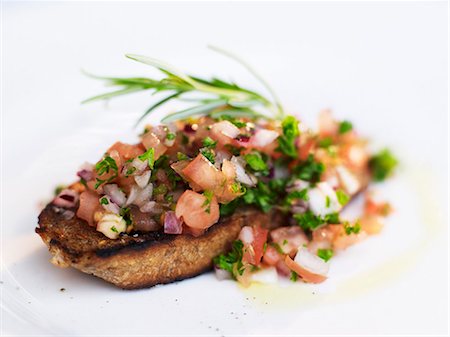 Bruschetta with herbs Stock Photo - Premium Royalty-Free, Code: 659-03530310