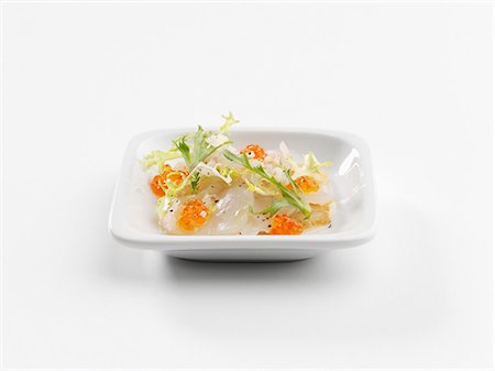 Scallops with keta caviar Foto de stock - Sin royalties Premium, Código: 659-03531299