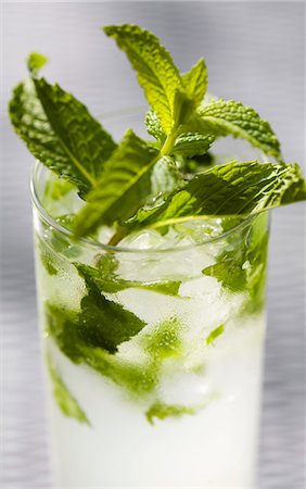 simsearch:659-03532813,k - Mojito avec beaucoup de menthe fraîche Photographie de stock - Premium Libres de Droits, Code: 659-03531728