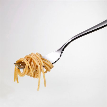 Spaghetti on fork Foto de stock - Sin royalties Premium, Código: 659-03531738