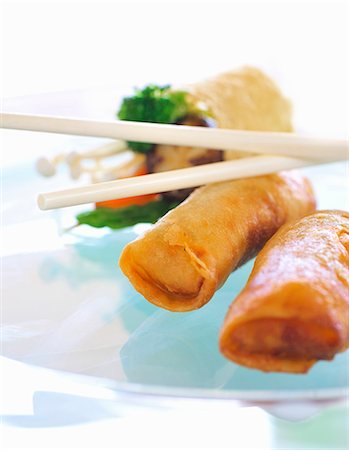 Spring rolls with vegetable filling, Thailand Foto de stock - Sin royalties Premium, Código: 659-03532779