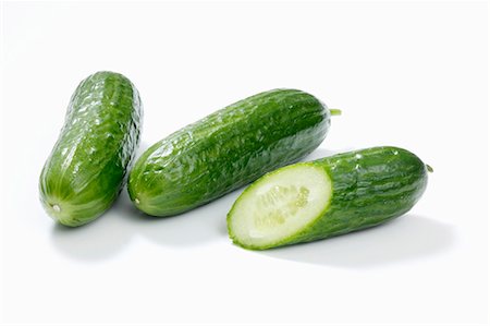 Three cucumbers Stock Photo - Premium Royalty-Free, Code: 659-03533468