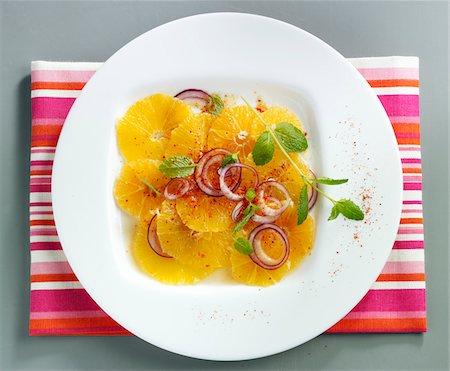 pepper mint - Spicy orange fruit salad Stock Photo - Premium Royalty-Free, Code: 652-05806688