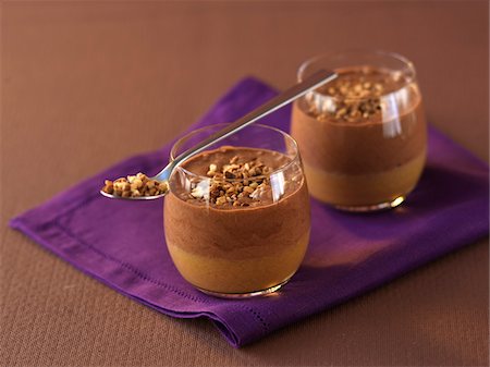 simsearch:652-05807118,k - Chocolate and hazelnut Verrines Stock Photo - Premium Royalty-Free, Code: 652-05807111