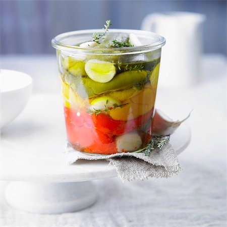 pickles - Marinated peppers Stock Photo - Premium Royalty-Free, Code: 652-05807255