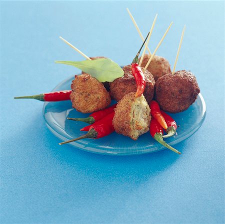 Pimento fishballs Stock Photo - Premium Royalty-Free, Code: 652-05807434