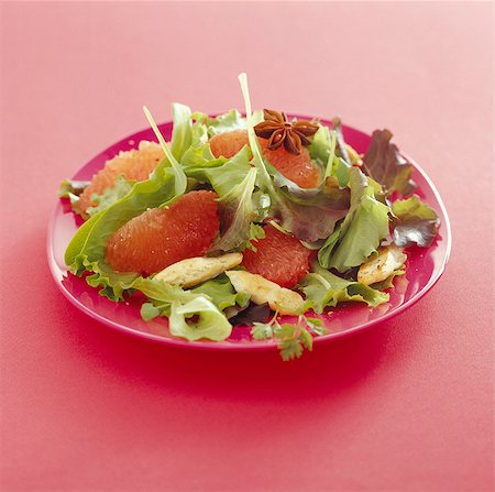 expreso (correo) - Chicken and pink grapefruit salad Foto de stock - Sin royalties Premium, Código: 652-05807433