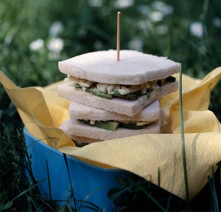 snack food - Avocado sanwiches Stock Photo - Premium Royalty-Free, Code: 652-05807460