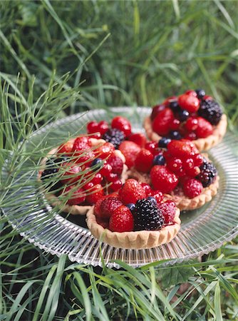 summer dessert - Summer fruit tartlets Stock Photo - Premium Royalty-Free, Code: 652-05807472