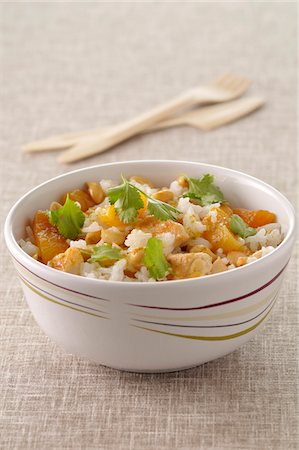 dried apricot - Basmati rice,curried chicken,dried apricot and coriander salad Stock Photo - Premium Royalty-Free, Code: 652-05807588