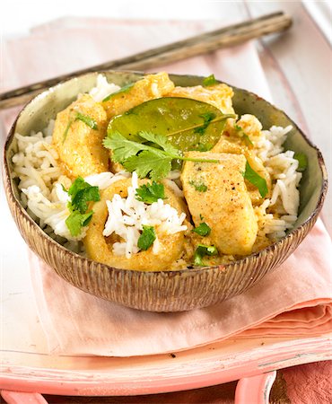 poultry curry - Thai curry with chicken and coconut milk Foto de stock - Sin royalties Premium, Código: 652-05807926