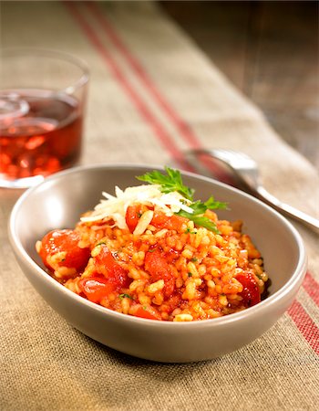 Three variety of tomato risotto Stock Photo - Premium Royalty-Free, Code: 652-05808054