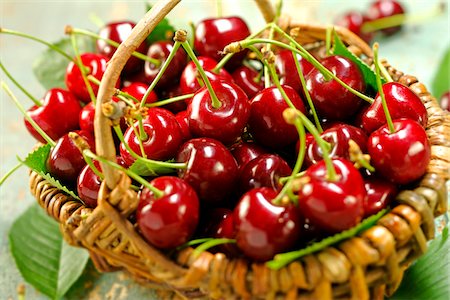 simsearch:652-03801709,k - Basket of cherries Stock Photo - Premium Royalty-Free, Code: 652-05808130