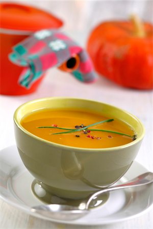 potiron - Pumpkin soup Foto de stock - Sin royalties Premium, Código: 652-05808360