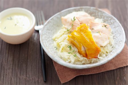 sauerkraut dish - Fish Sauerkraut with thyme Stock Photo - Premium Royalty-Free, Code: 652-05808445