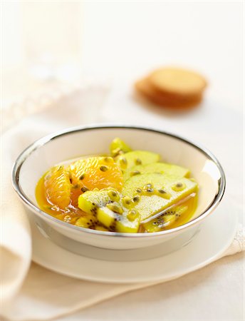 simsearch:652-03805142,k - Saffron-flavored winter fruit salad Stock Photo - Premium Royalty-Free, Code: 652-05808499