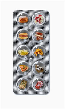 food supplement - Tablet of fast food products Stock Photo - Premium Royalty-Free, Code: 652-05808678