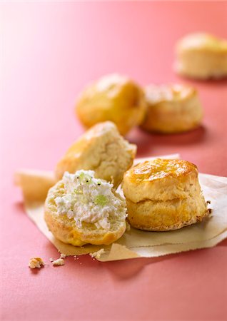 Scone avec Fromage frais Photographie de stock - Premium Libres de Droits, Code: 652-05809614