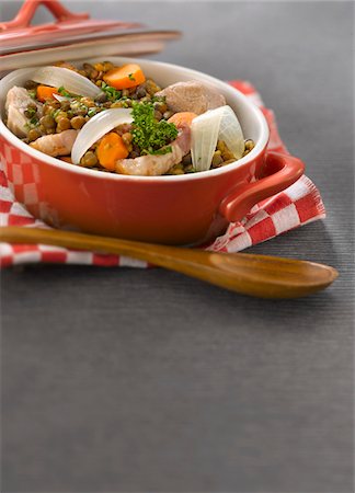 Salt pork with lentils Foto de stock - Sin royalties Premium, Código: 652-05809610