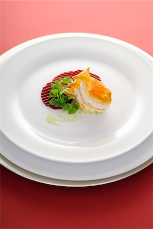 fish carpaccio - Cream of trout Mille-feuille Foto de stock - Sin royalties Premium, Código: 652-05809783