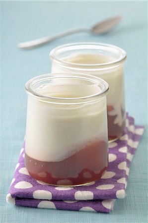 Summer fruit yoghurts Stock Photo - Premium Royalty-Free, Code: 652-06819252