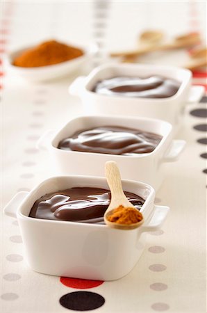 simsearch:652-07655907,k - Chocolate cream dessert with Espelette pepper Foto de stock - Sin royalties Premium, Código: 652-07655261