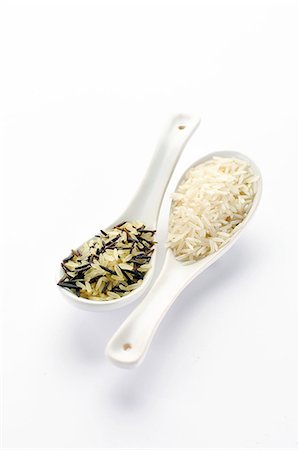 Spoonsful of rice Foto de stock - Sin royalties Premium, Código: 652-07655931