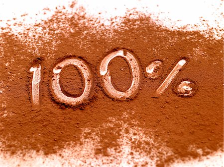 photographs of numbers - 100% written in cocoa powder Foto de stock - Sin royalties Premium, Código: 652-07656106