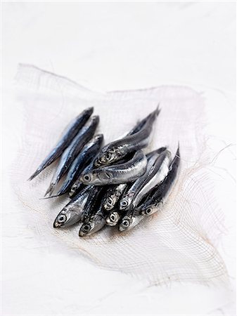 fish gourmet - Raw anchovies Stock Photo - Premium Royalty-Free, Code: 652-07656173