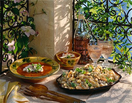 french foods appetizer - Provancal dishes outside Stock Photo - Premium Royalty-Free, Code: 652-01666626