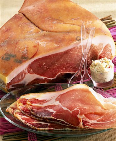 Raw ham Stock Photo - Premium Royalty-Free, Code: 652-01668662
