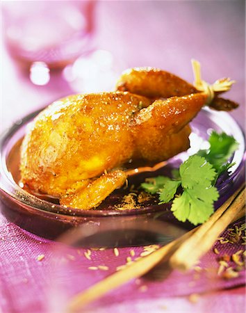 quail dish - quail with spices and honey Stock Photo - Premium Royalty-Free, Code: 652-01669636