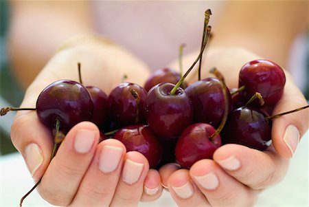 handfuls of cherries Stock Photo - Premium Royalty-Free, Code: 652-01669846