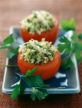 Tomatoes stuffed with couscous Stock Photo - Premium Royalty-Free, Code: 652-02222166