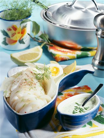 Cod Pot-au-feu with broken egg Stock Photo - Premium Royalty-Free, Code: 652-03634094