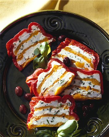 simsearch:652-03801456,k - Pepper and fresh goat's cheese terrine Foto de stock - Sin royalties Premium, Código: 652-03634767