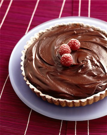 simsearch:652-03634927,k - Tartelette au chocolat Photographie de stock - Premium Libres de Droits, Code: 652-03634926