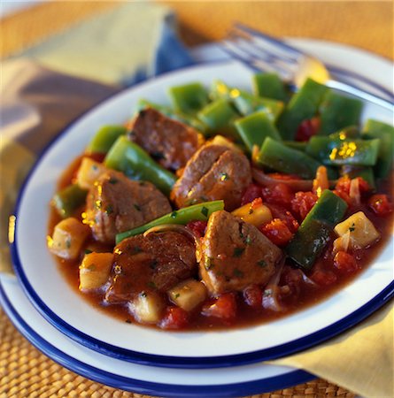 Lamb Fricassée with summer vegetables Stock Photo - Premium Royalty-Free, Code: 652-03635096