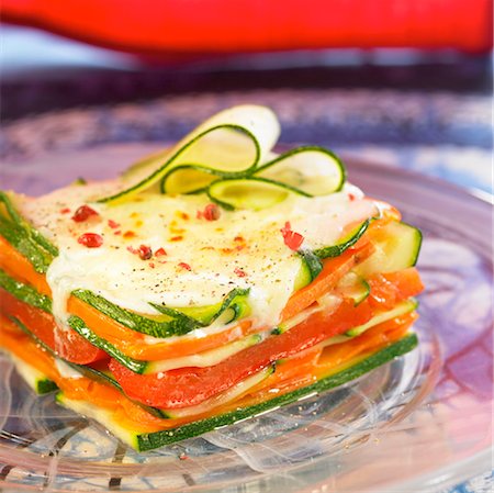 vegetable lasagnes Foto de stock - Sin royalties Premium, Código: 652-03635855