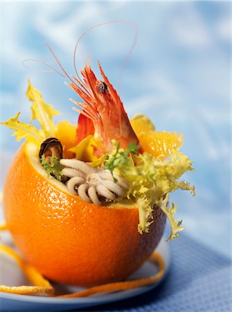 Seafood salad Stock Photo - Premium Royalty-Free, Code: 652-03633335