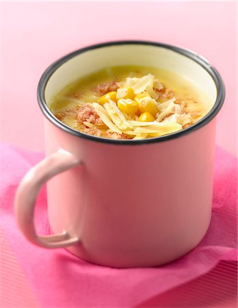 Soupe de maïs, cheddar et bacon Photographie de stock - Premium Libres de Droits, Code: 652-03804447