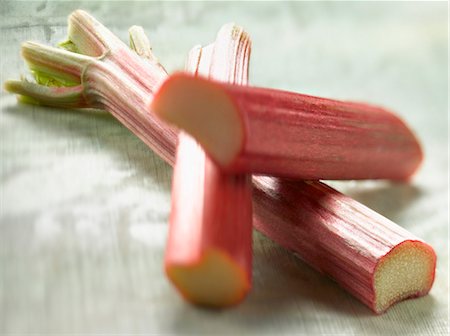 ruibarbo - Rhubarb stems Foto de stock - Sin royalties Premium, Código: 652-03804460