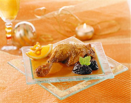 simsearch:652-03800804,k - Duck with orange sauce and prunes Stock Photo - Premium Royalty-Free, Code: 652-03804607