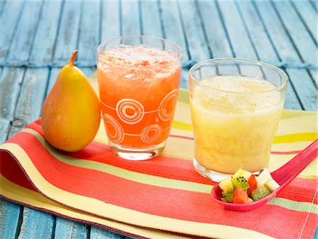 simsearch:652-03803865,k - Mango granita,orange-pear-banana granita Stock Photo - Premium Royalty-Free, Code: 652-03805086