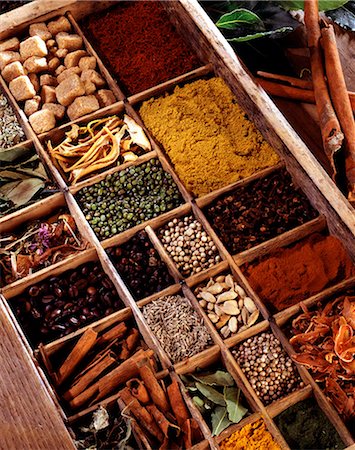 Selection of spices Stock Photo - Premium Royalty-Free, Code: 652-03800193